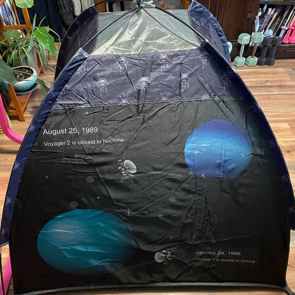 Toddler kids space tent Packable pop up blue boys Play tent - Picture 2 of 6